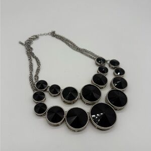 Elegant Black and Silver Necklace